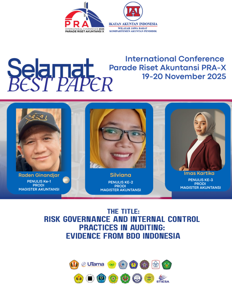 Mahasiswa Magister Akuntansi Universitas Widyatama meraih Best Paper International Conference Parade